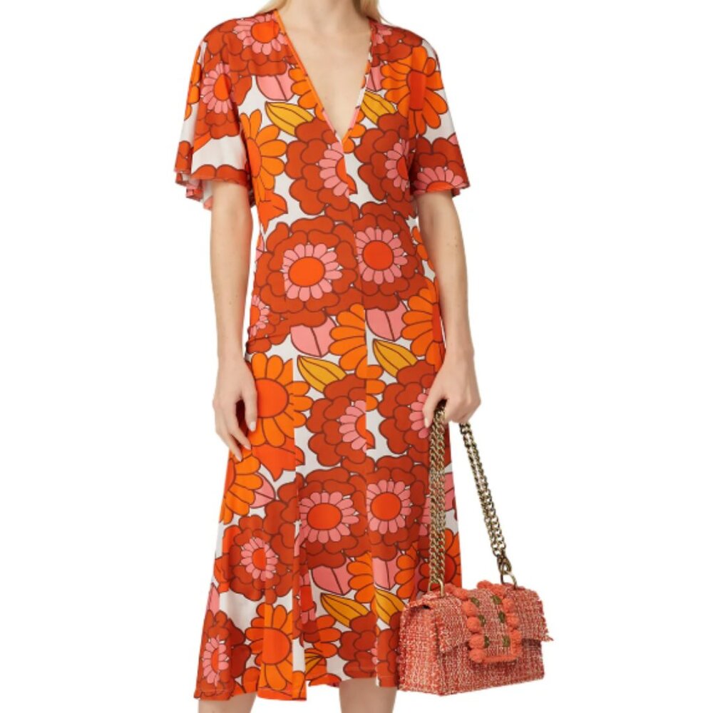 Dodo Bar Or Valeria Dress in Orange/Yellow Size 8